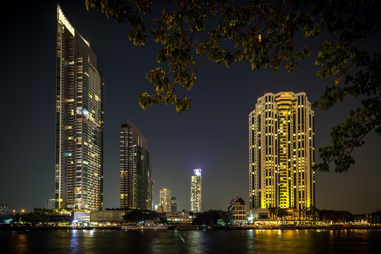 Bangkok's riverside skyline along the Chao Phraya